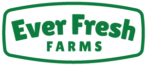 Ever Fresh Farms green and white logo, serving the Baltimore County, Maryland area with fresh produce boxes.