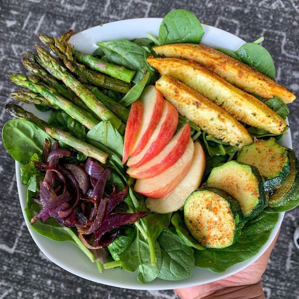 Fresh salad made from Ever Fresh produce delivery boxes and created by Baltimore food blogger Charm City Table.